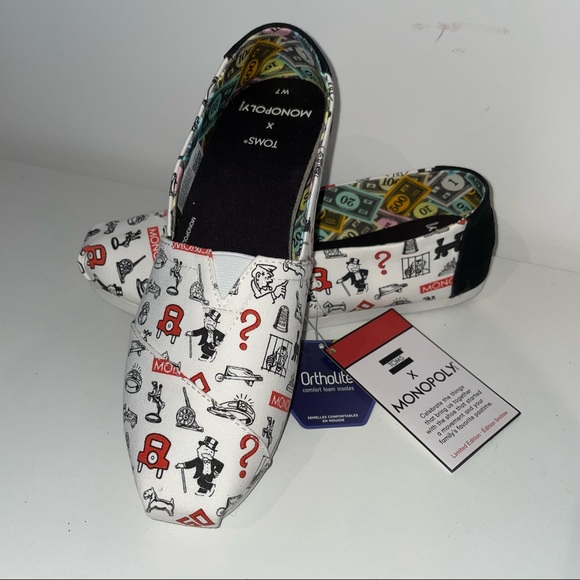 NIB NWT Toms x Monopoly Limited Edition Alpargatas w/ OrthoLite - Women’s 7 - Picture 9 of 16